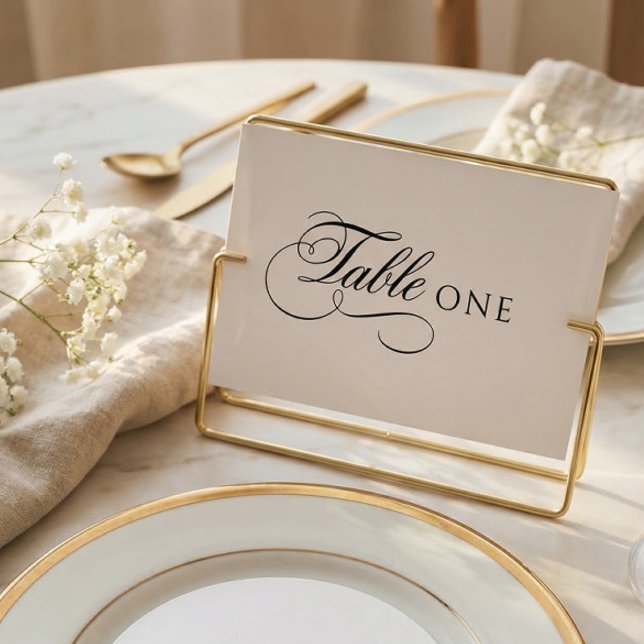 Numéro De Table Elegant Calligraphy Wedding Table Number (Créateur téléchargé)