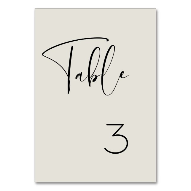 Numéro De Table Élégant et moderne mariage vert sauge clair (Par défaut)