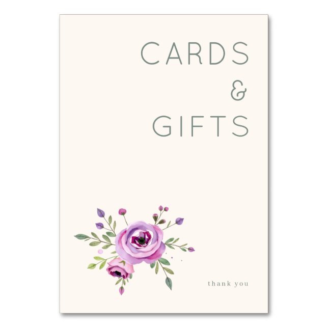 Numéro De Table Elegant Floral Cards & Gifts (Par défaut)