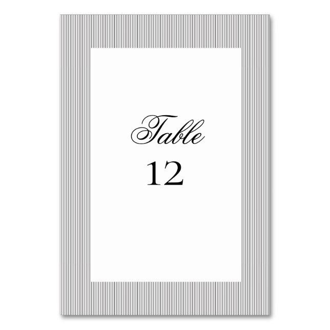 Numéro De Table Élégant Formal Classic Détails Mariage (Par défaut)