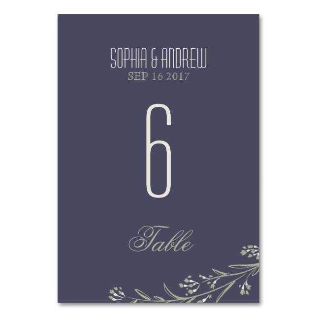 Numéro De Table Elégant jardin fleuri rustique mariage numéro de t (Par défaut)