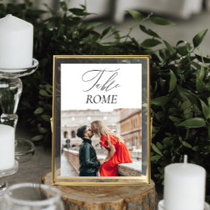 Numéro De Table Elégant luxe Voyage Destination Mariage