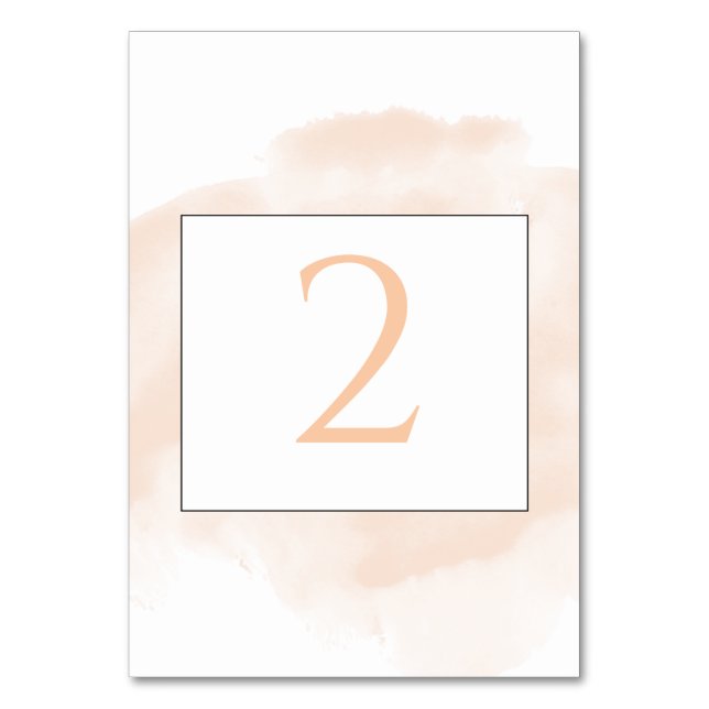 Numéro De Table Elégant Mariage aquarelle (Par défaut)