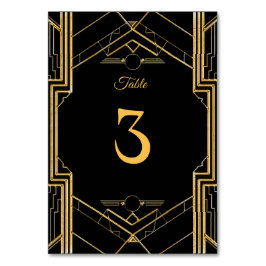 Numéro De Table Élégant Mariage Art Déco Gatsby