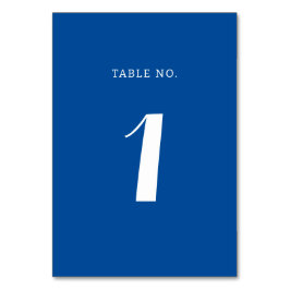Numéro De Table Élégant Mariage de script bleu méditerranéen