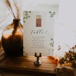 Numéro De Table Élégant Mariage d'illustration du carnet de route 