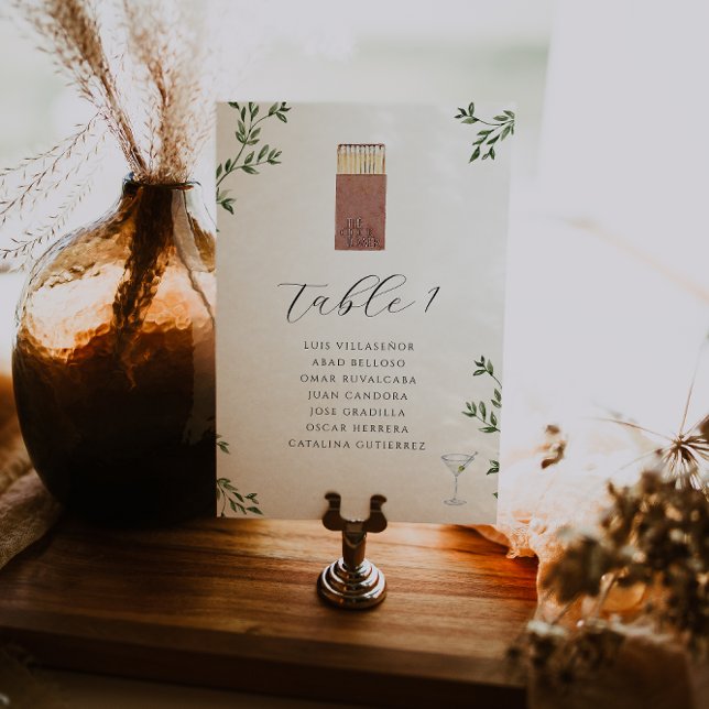 Numéro De Table Élégant Mariage d'illustration du carnet de route  (Créateur téléchargé)