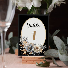 Numéro De Table Élégant Mariage floral classique rustique Table Nº