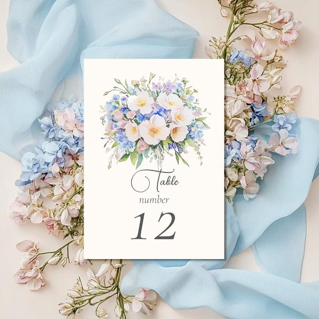 Numéro De Table Élégant Mariage floral sophistiqué (Créateur téléchargé)