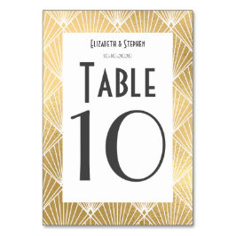 Numéro De Table Elégant Mariage Gatsby Déco des années 1920