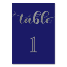 Élégant Mariage minimal en argent bleu marine