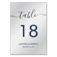 Elégant marine moderne bleu et argent