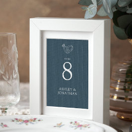 Numéro De Table Élégant Moderne Éléments simples Mariage