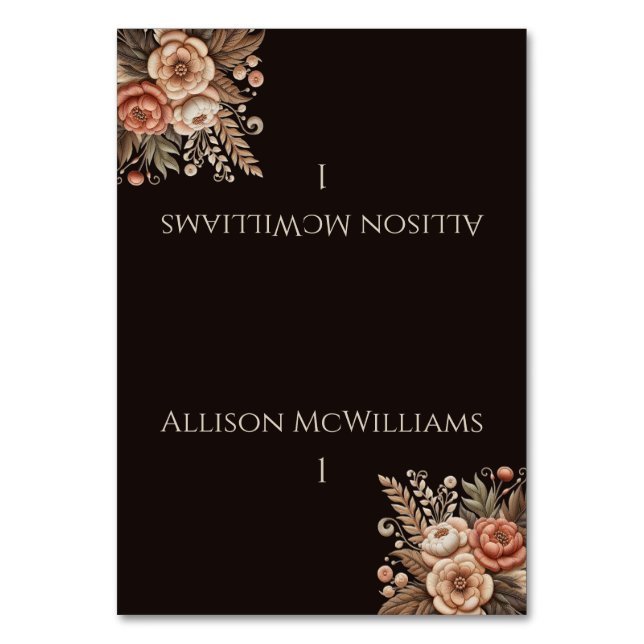 Numéro De Table Élégant Moderne Floral de Campagne Occidental (Par défaut)