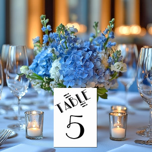 Numéro De Table Elégant noir et blanc, Gatsby, Numéro de tableau