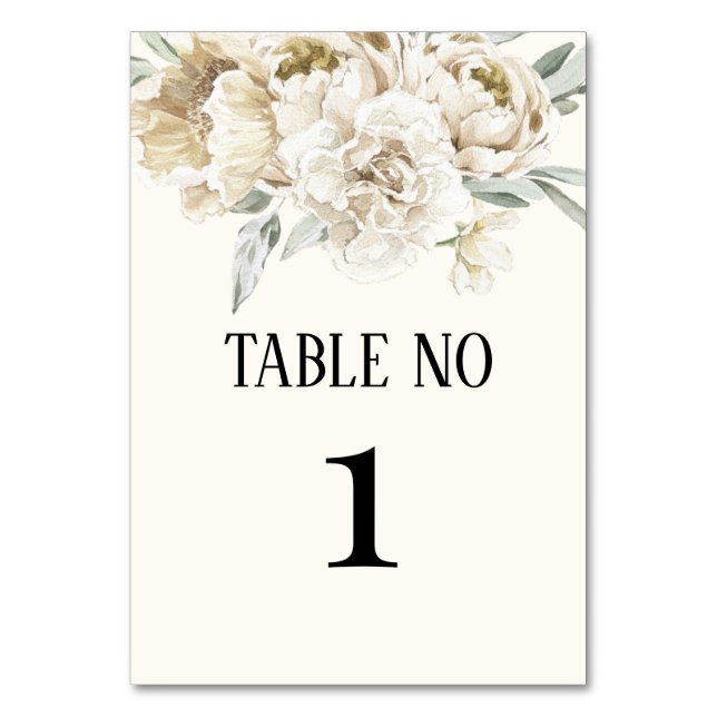 Numéro De Table Élégant rose or blanc calligraphie Mariage floral (Par défaut)