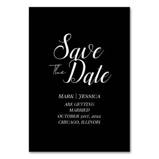 Numéro De Table Elegant Save The Date Table Card