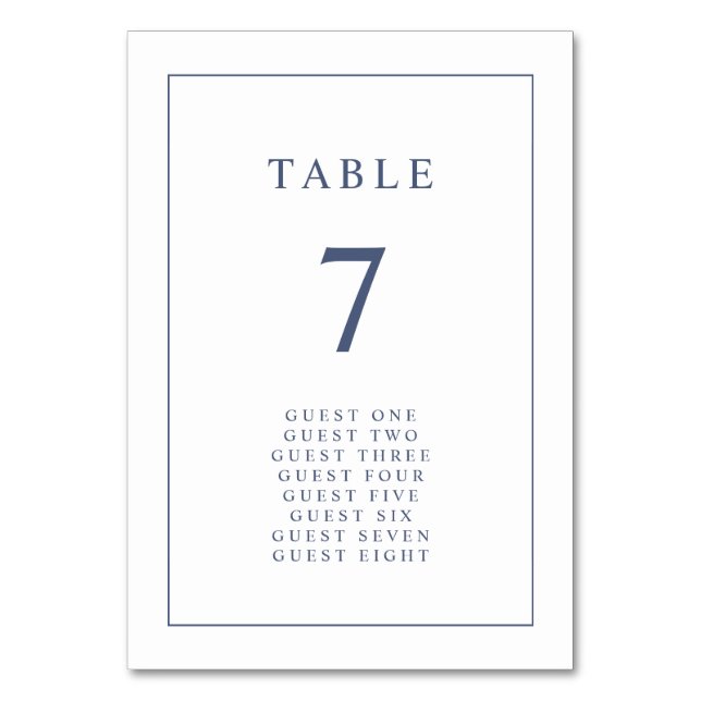 Numéro de table Elegant Simple Mariage (Par défaut)