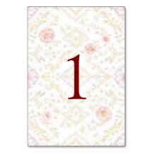 Elegant weeding table number