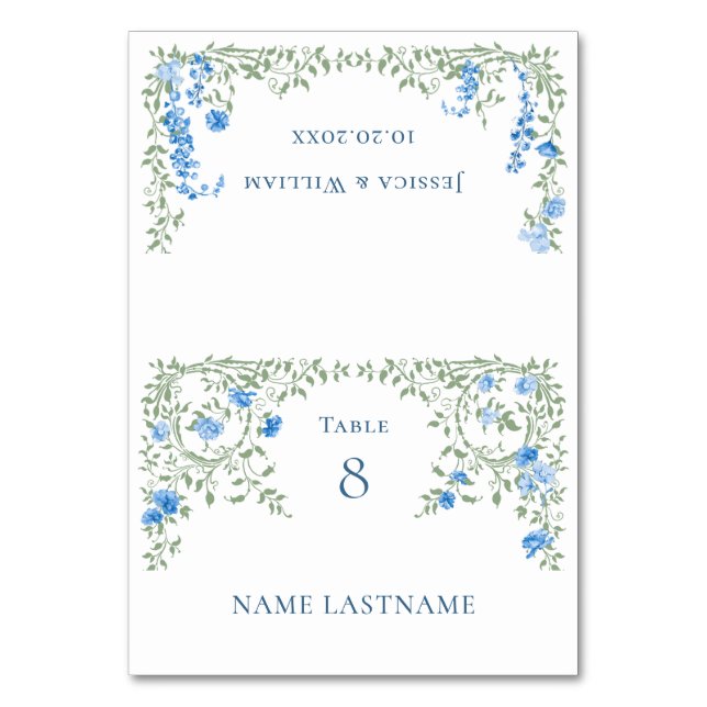 Numéro De Table Elégante aquarelle Fleurs sauvages Mariage floral (Par défaut)