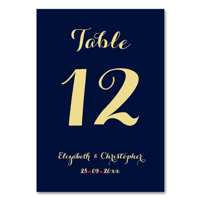 Numéro De Table Élégante Fête des mariées Mariage chic bleu Faux o (Par défaut)