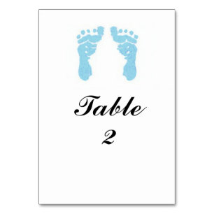 Numéro De Table "Empreintes bébé garçon" Nappe