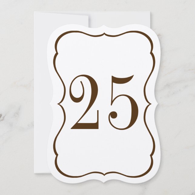 Numéro de table en coquille Saint-Jacques (Devant)