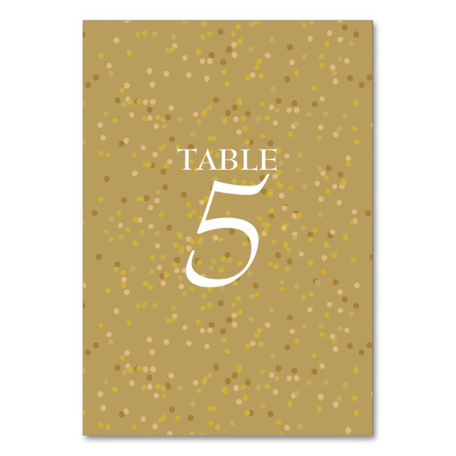 Numéro de table en poussière d'or élégant (Par défaut)