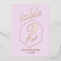Numéro de table en relief de points en feuille d'a
