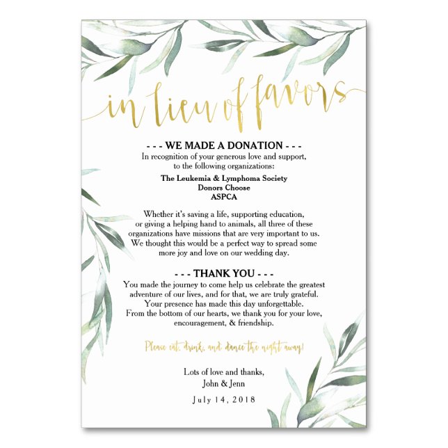 Numéro De Table En remplacement des faveurs pour Jenn (Par défaut)