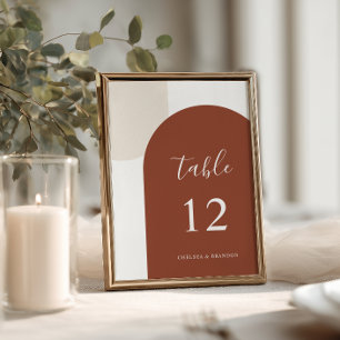 Numéro de table en terre cuite rustique boho moder