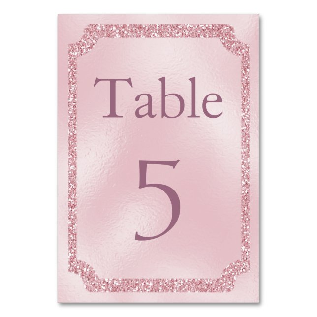 Numéro De Table Événement de Parties scintillant rose glamour (Par défaut)