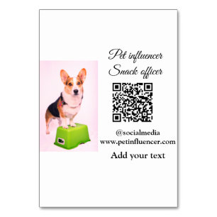 Numéro De Table Facteur pour animaux ajouter nom de l'animal de co