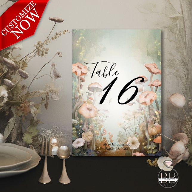 Numéro De Table Fairy Tale Woodland Fairycore Romance (Easy to Customize)