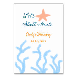 Numéro De Table Faisons la fête sous l'anniversaire bleu marine