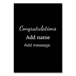 Numéro De Table Félicitations ajouter un message de nom simple dip