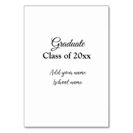 Numéro De Table Félicitations de graduation simples clas d'ajout m