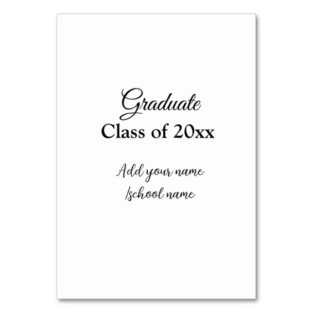 Numéro De Table Félicitations de graduation simples clas d'ajout m (Par défaut)