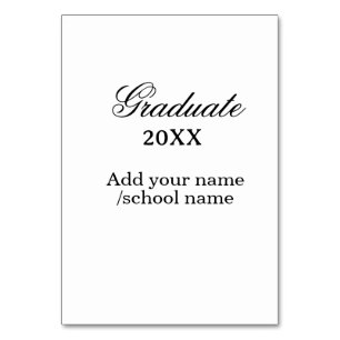 Numéro De Table Félicitations de remise de diplôme simples et mini