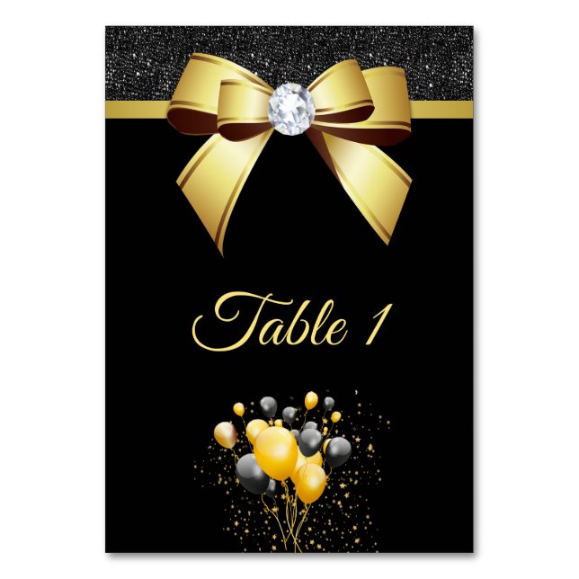 Numéro De Table Fête d'Anniversaire Glamour Elegance (Par défaut)