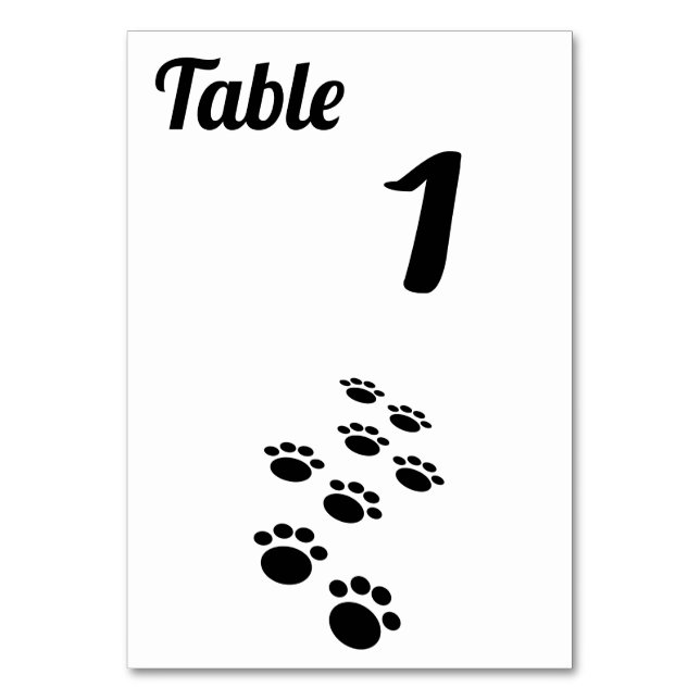 Numéro De Table Fête de chien personnalisée (Par défaut)