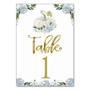 Numéro De Table Fête Prénatale de Bébé Pumpkin Boy Automne