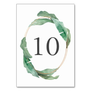 Numéro De Table Feuillage Feuille de banane tropicale luxuriante