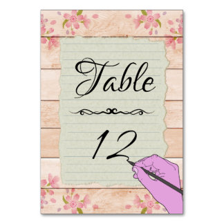 Numéro De Table Feuille de papier