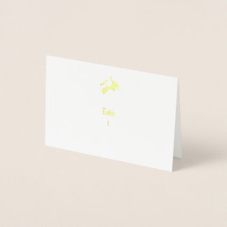 Numéro de Table Feuille d'Or