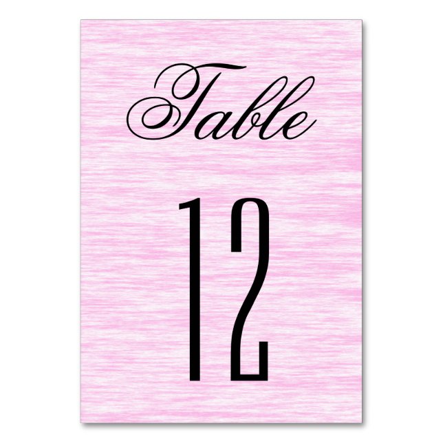 Numéro De Table Fibre rose (Par défaut)