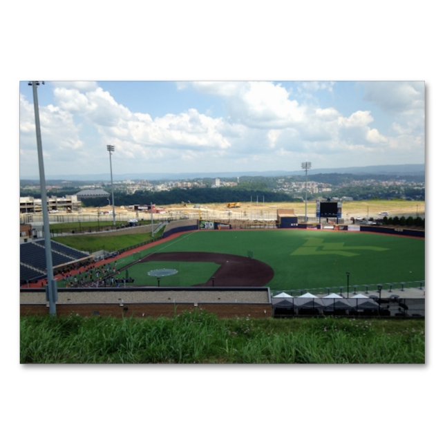 Numéro De Table Fiche de lecture du terrain de baseball pour adult (Devant)