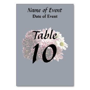 Numéro De Table Filles et marguerites sombres et légères