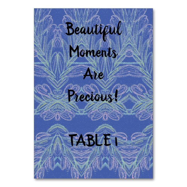 Numéro De Table Flèches douces Bleu Beaux Moments de beauté Numéro (Par défaut)