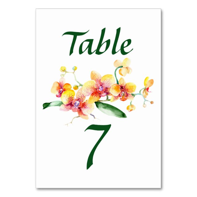 Numéro De Table Fleur d'Orchidée (Par défaut)